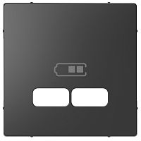 Лицевая панель Schneider Electric Merten D-Life для 2-м. розетки USB антрацит картинка